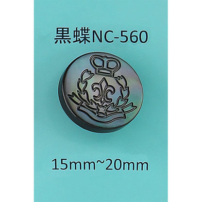 NC-560 エンブレム 貝ボタン 黒蝶 カラー展開画像