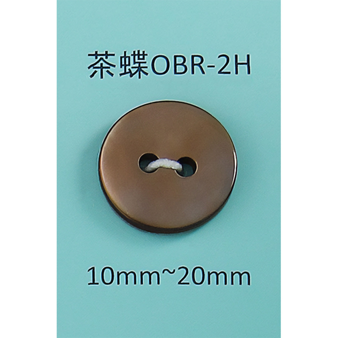 OBR-2H 貝ボタン 茶蝶 サムネイル画像