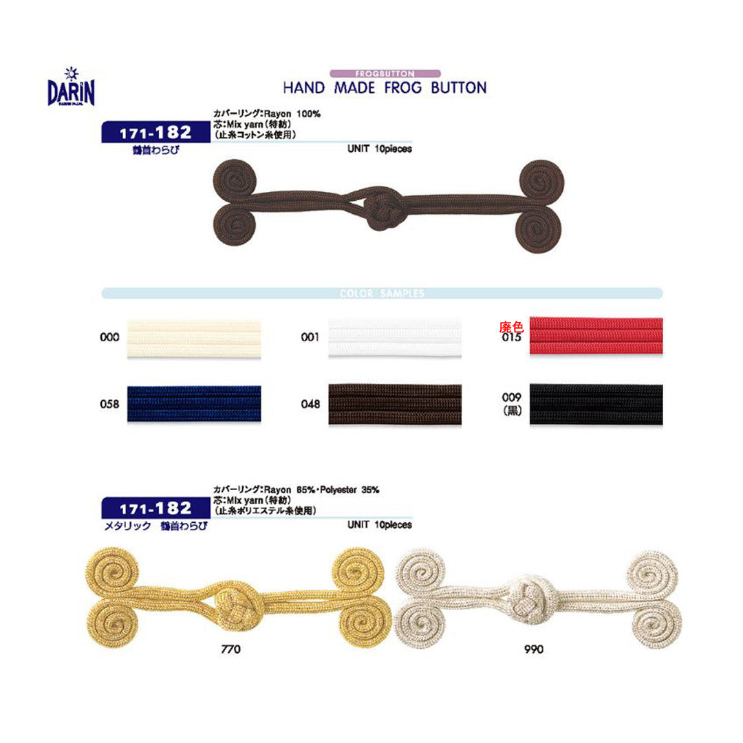 171-182  サンプル フロッグボタン 鶴首わらび