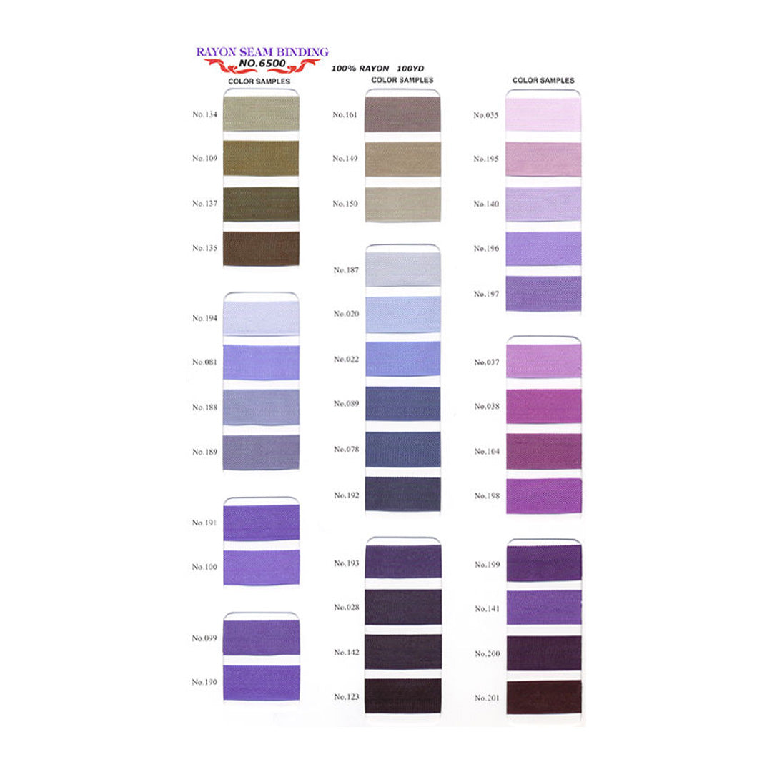 UR6500-14mm-B Sample Rayon Seam Binding