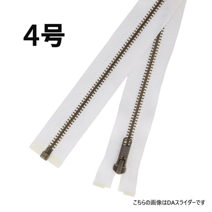 4MGKBOR サンプル 4号 アンティークゴールド 開き その他 金属ファスナー