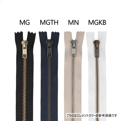 4MGKBOR サンプル 4号 アンティークゴールド 開き その他 金属ファスナー