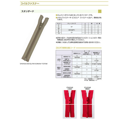 フリーオーダー ファスナー