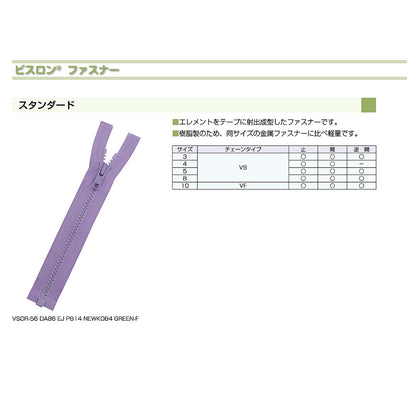 フリーオーダー ファスナー