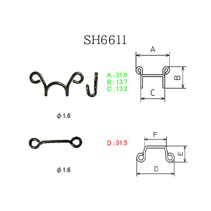 SH6611 ジーンズホック#611