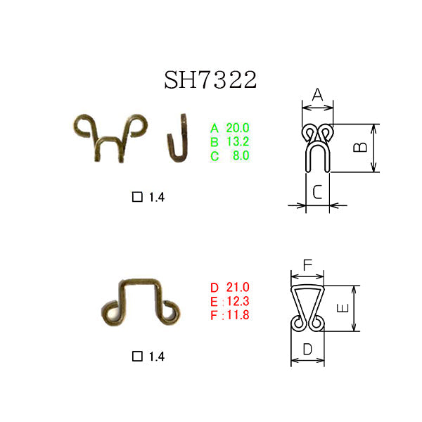 SH7322 方形线扣 #322