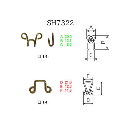 SH7322 方形线扣 #322