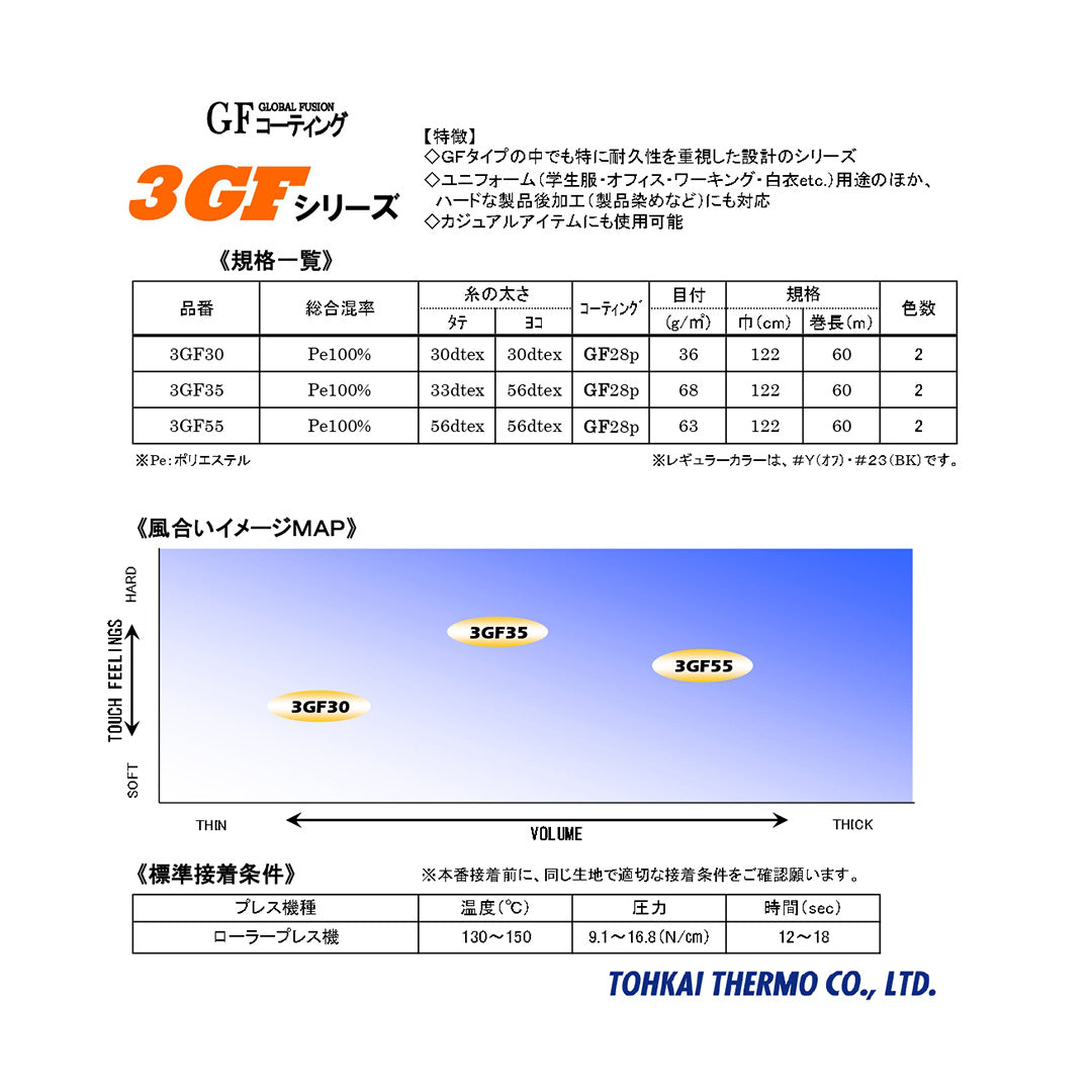 3GF55 サンプル GFコーティング接着芯地