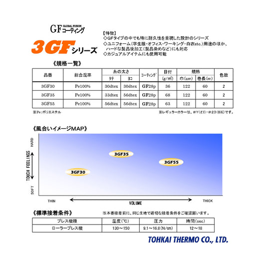 3GF55 サンプル GFコーティング接着芯地