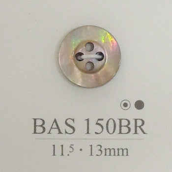 BAS150BR 貝ボタン （茶蝶）