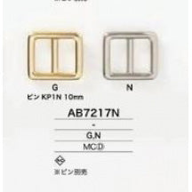 AB7217N メッキ ツヤあり 通し型バックル