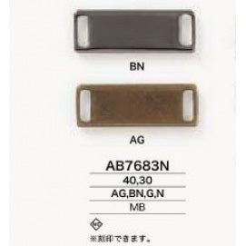 AB7683N Plated sewn metal plate