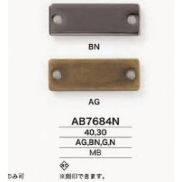 AB7684N サンプル メッキ 縫い付けメタルプレート – APPM（アパレル