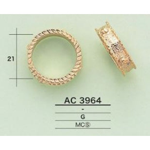 AC3964 Shiny Plated Scarf Ring