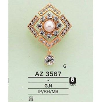[Discontinued] AZ3567 Plated Tuck Pin