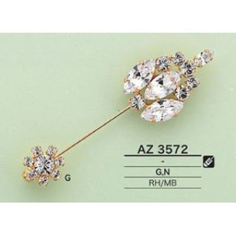 【廃番】AZ3572 メッキ ツヤあり ハットピン
