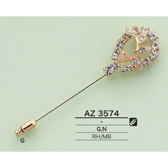 【廃番】AZ3574 メッキ ツヤあり ハットピン