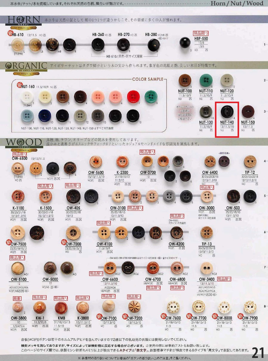 NUT140 サンプル ナットボタン