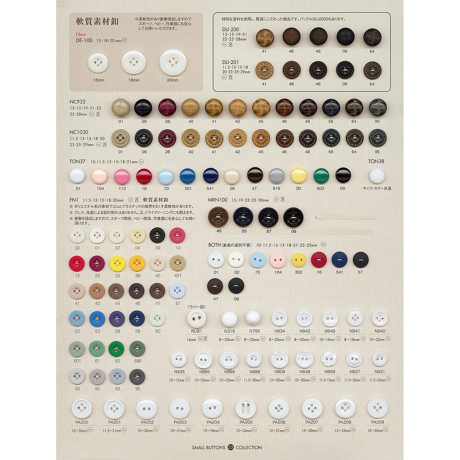 大得価2024色違い釦のペアセット no.415 18 飾りボタン 和洋裁材料